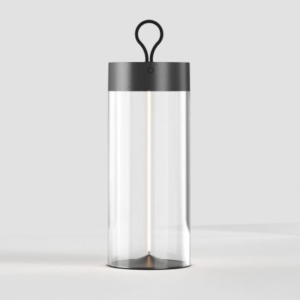 Zuma Line - LED Димируема акумулаторна настолна лампа LED/1,2W/230V сив IP54