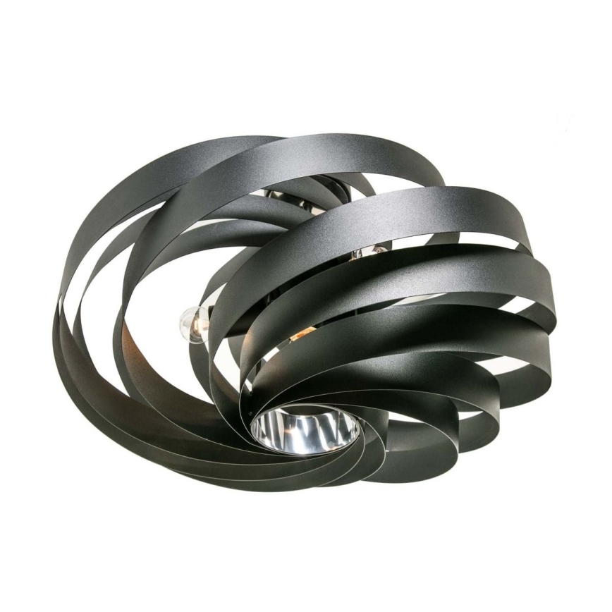 Zuma Line - Висящ полилей 4xE27/40W/230V черен