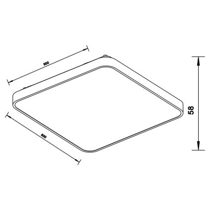 Zuma Line - LED Плафониера LED/60W/230V лъскав хром