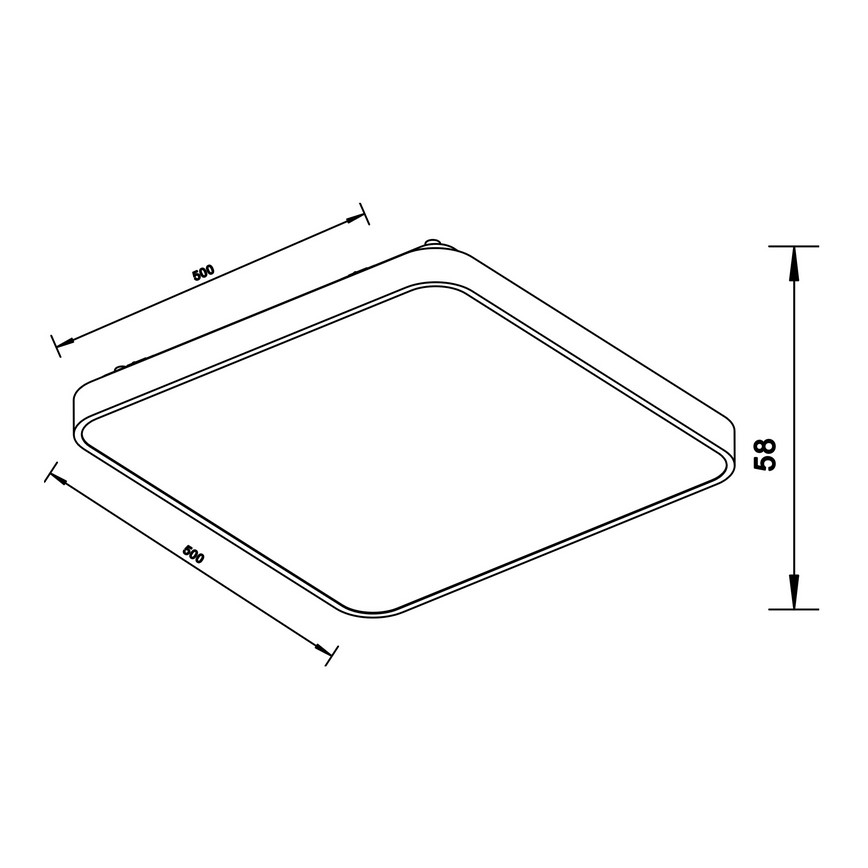 Zuma Line - LED Плафониера LED/60W/230V лъскав хром