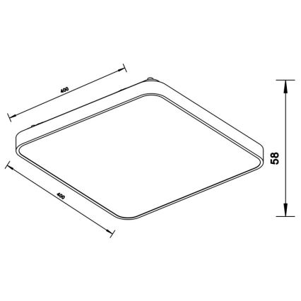 Zuma Line - LED Плафониера LED/40W/230V лъскав хром