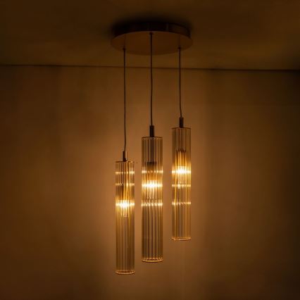 Zuma Line - Полилей на кабел 3xE14/7W/230V златист