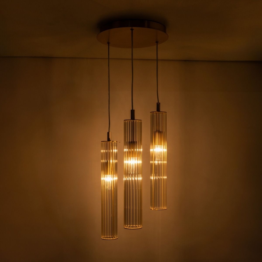 Zuma Line - Полилей на кабел 3xE14/7W/230V златист