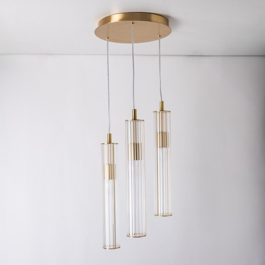 Zuma Line - Полилей на кабел 3xE14/7W/230V златист