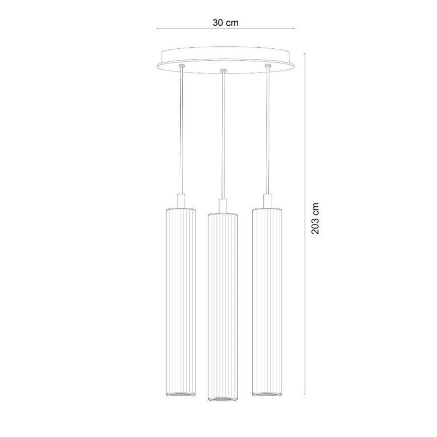 Zuma Line - Полилей на кабел 3xE14/7W/230V златист