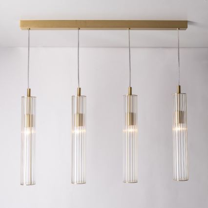 Zuma Line - Полилей на кабел 4xE14/7W/230V златист