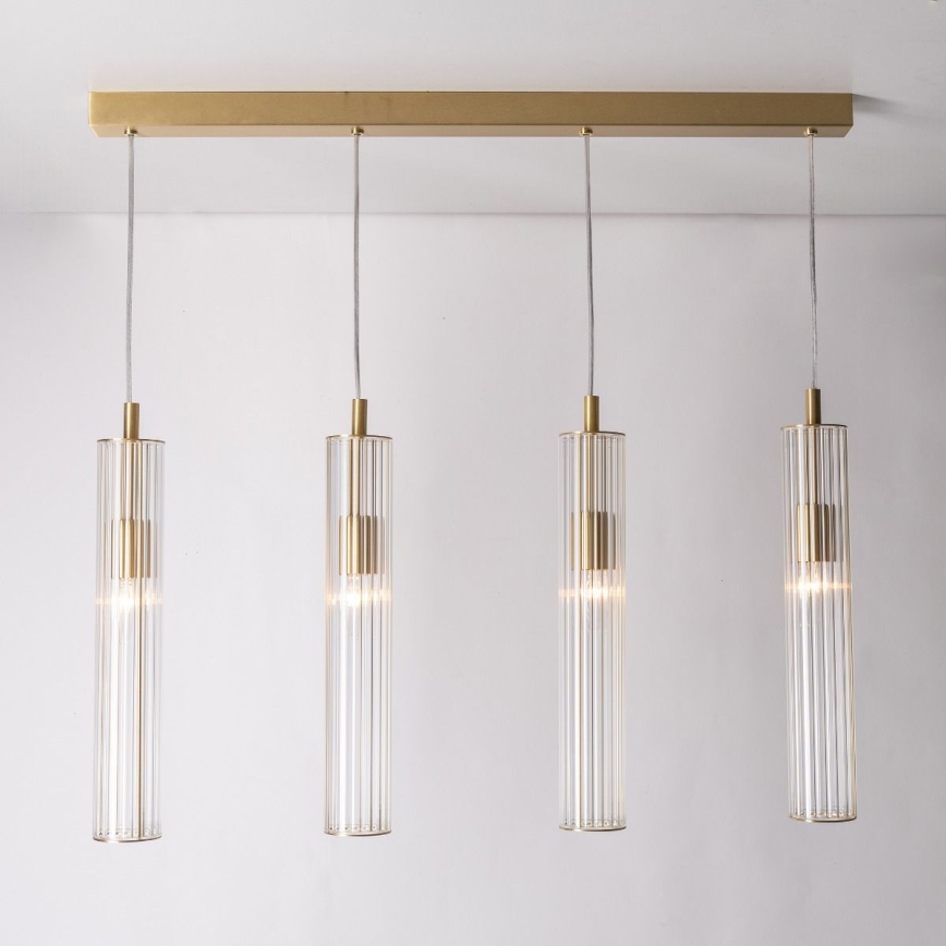 Zuma Line - Полилей на кабел 4xE14/7W/230V златист