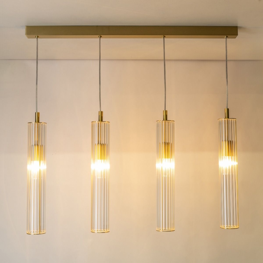 Zuma Line - Полилей на кабел 4xE14/7W/230V златист