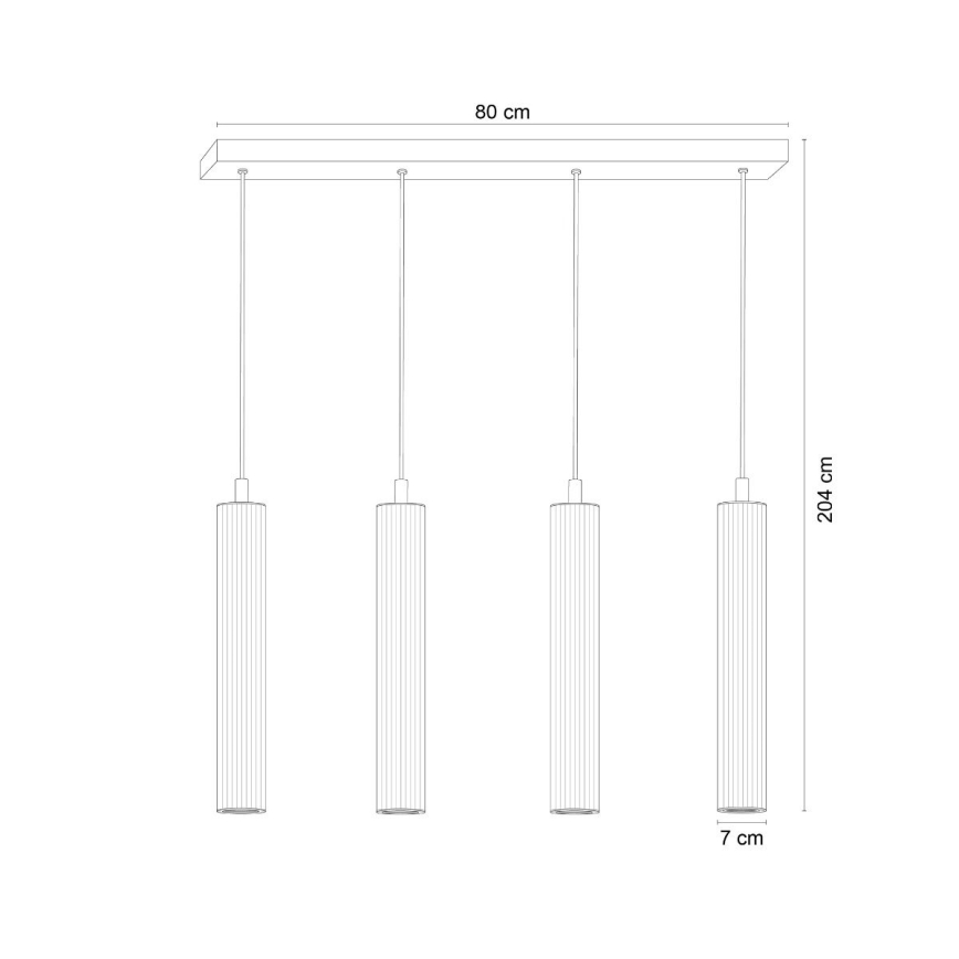 Zuma Line - Полилей на кабел 4xE14/7W/230V златист