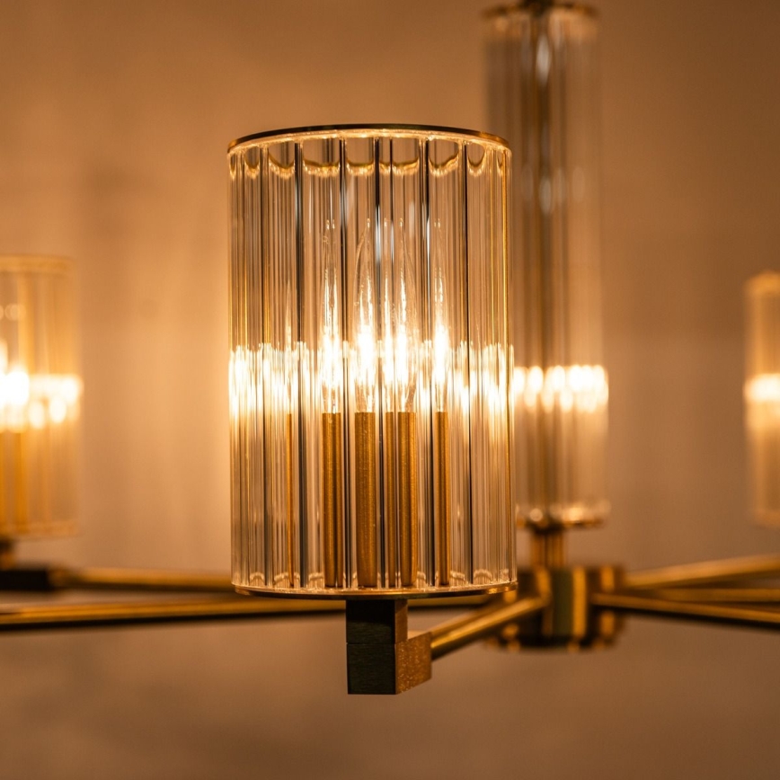 Zuma Line - Полилей на тръба 7xE14/7W/230V златен