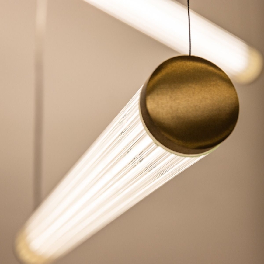 Zuma Line - LED полилей на кабел с възможност за димиране LED/64W/230V 2700-6500K златист + дистанционно управление