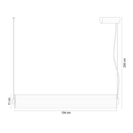 Zuma Line - Димируем LED полилей на кабел LED/39W/230V 2700-6500K черен + дистанционно управление