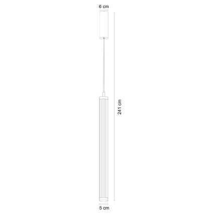 Zuma Line - Димируем LED полилей на кабел LED/26W/230V 2700-6500K черен + дистанционно управление