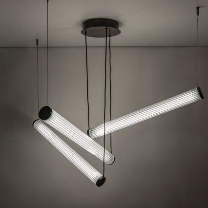 Zuma Line - LED полилей на кабел с възможност за димиране LED/64W/230V 2700-6500K черен + дистанционно управление