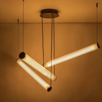 Zuma Line - LED полилей на кабел с възможност за димиране LED/64W/230V 2700-6500K черен + дистанционно управление