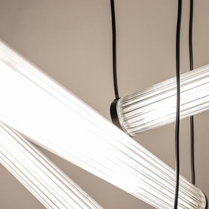 Zuma Line - LED полилей на кабел с възможност за димиране LED/64W/230V 2700-6500K черен + дистанционно управление