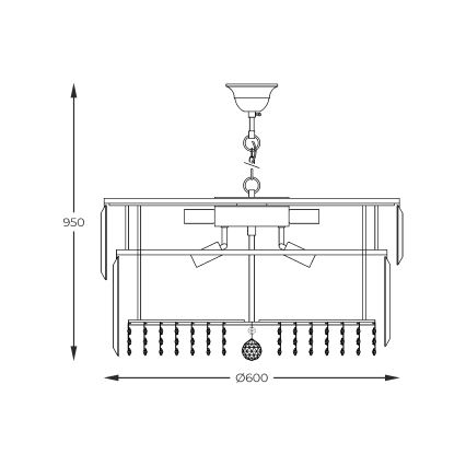 Zuma Line - Пендел 16xE14/40W/230V Ø 60 cm златист