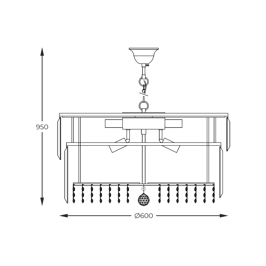 Zuma Line - Пендел 16xE14/40W/230V Ø 60 cm златист