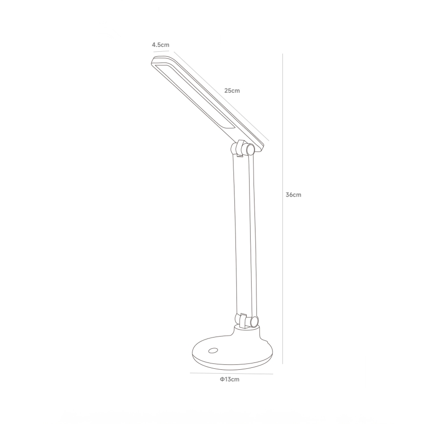 Zuma Line - LED Акумулаторен настолна лампа LED/6W/1200 mAh 3000/4500/6000K CRI 90 бял