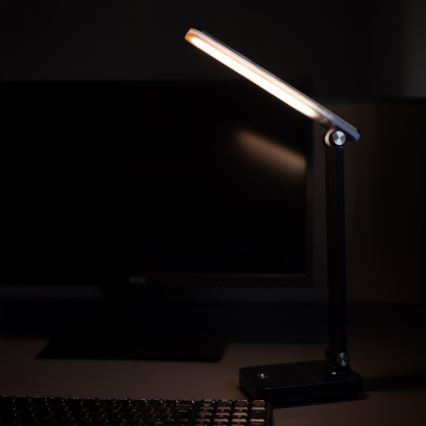 Zuma Line - LED презареждаема настолна лампа LED/8W/1200 mAh 3000/4500/6000K CRI 90 черна