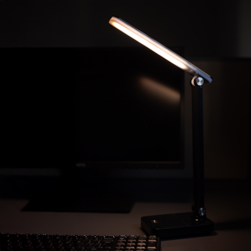 Zuma Line - LED презареждаема настолна лампа LED/8W/1200 mAh 3000/4500/6000K CRI 90 черна