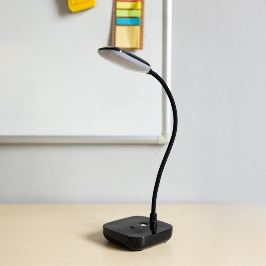 Zuma Line - LED Акумулаторен настолна лампа LED/7W/1200 mAh 3000/4500/6000K черен