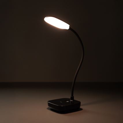 Zuma Line - LED Акумулаторен настолна лампа LED/7W/1200 mAh 3000/4500/6000K черен