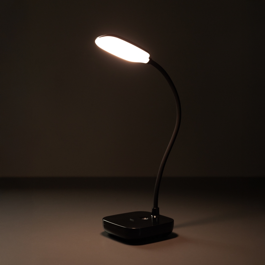 Zuma Line - LED Акумулаторен настолна лампа LED/7W/1200 mAh 3000/4500/6000K черен