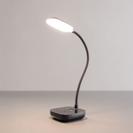 Zuma Line - LED Акумулаторен настолна лампа LED/7W/1200 mAh 3000/4500/6000K черен