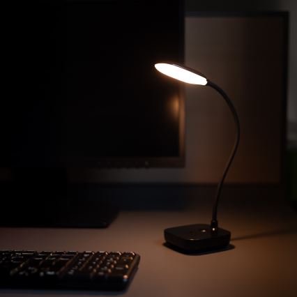 Zuma Line - LED Акумулаторен настолна лампа LED/7W/1200 mAh 3000/4500/6000K черен