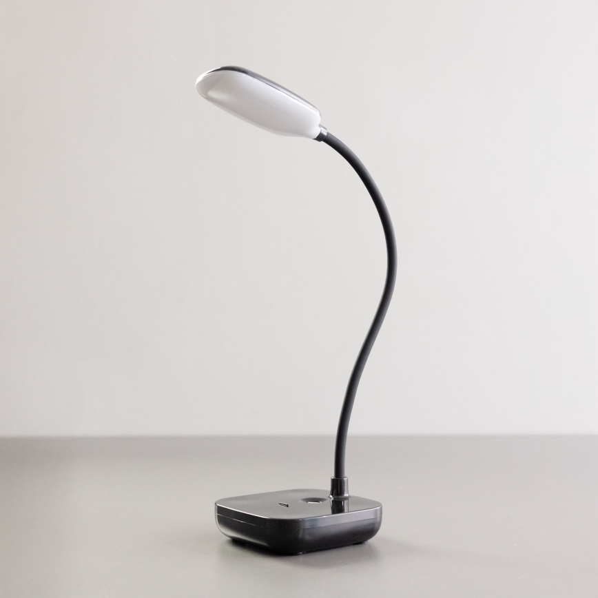 Zuma Line - LED Акумулаторен настолна лампа LED/7W/1200 mAh 3000/4500/6000K черен