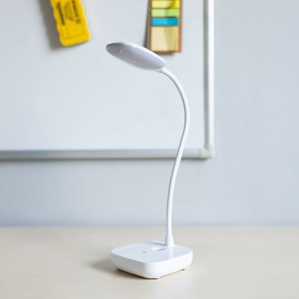 Zuma Line - LED Акумулаторен настолна лампа LED/7W/1200 mAh 3000/4500/6000K CRI 90 бял