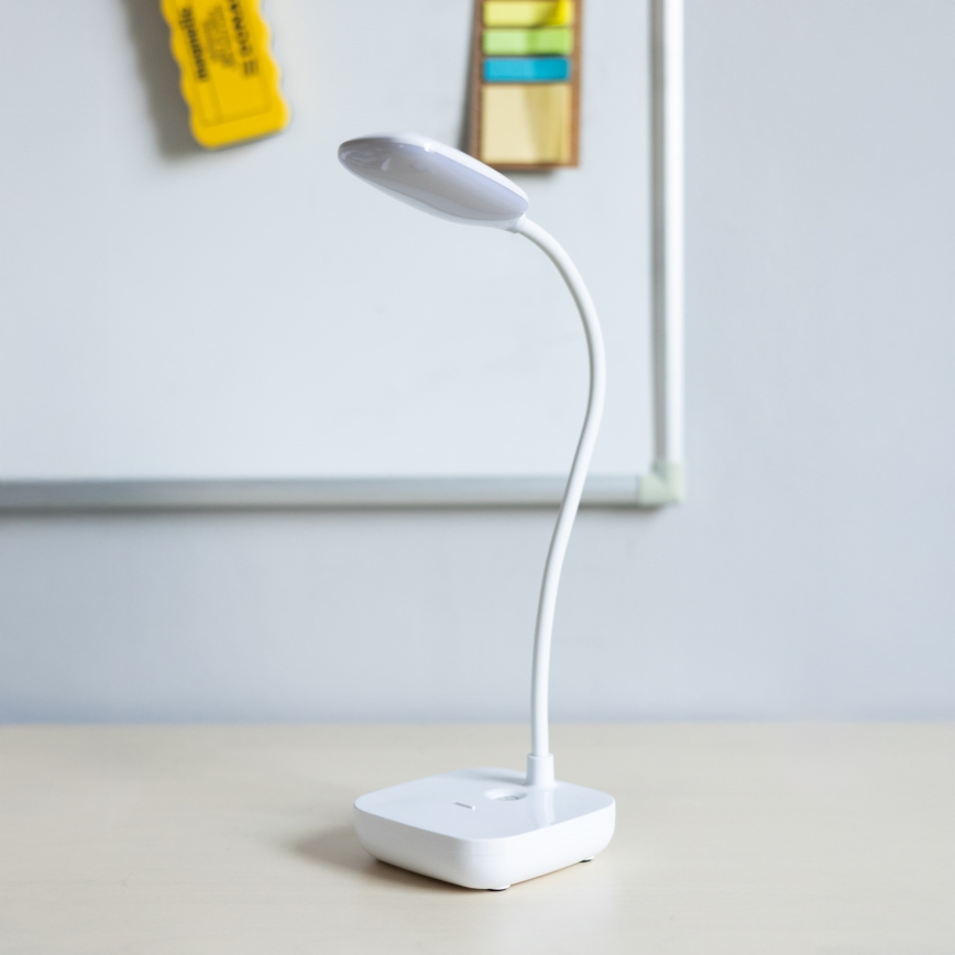 Zuma Line - LED Акумулаторен настолна лампа LED/7W/1200 mAh 3000/4500/6000K CRI 90 бял