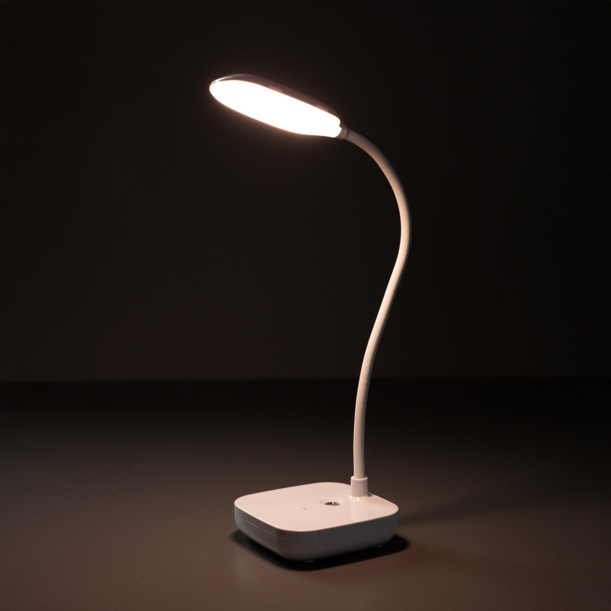 Zuma Line - LED Акумулаторен настолна лампа LED/7W/1200 mAh 3000/4500/6000K CRI 90 бял
