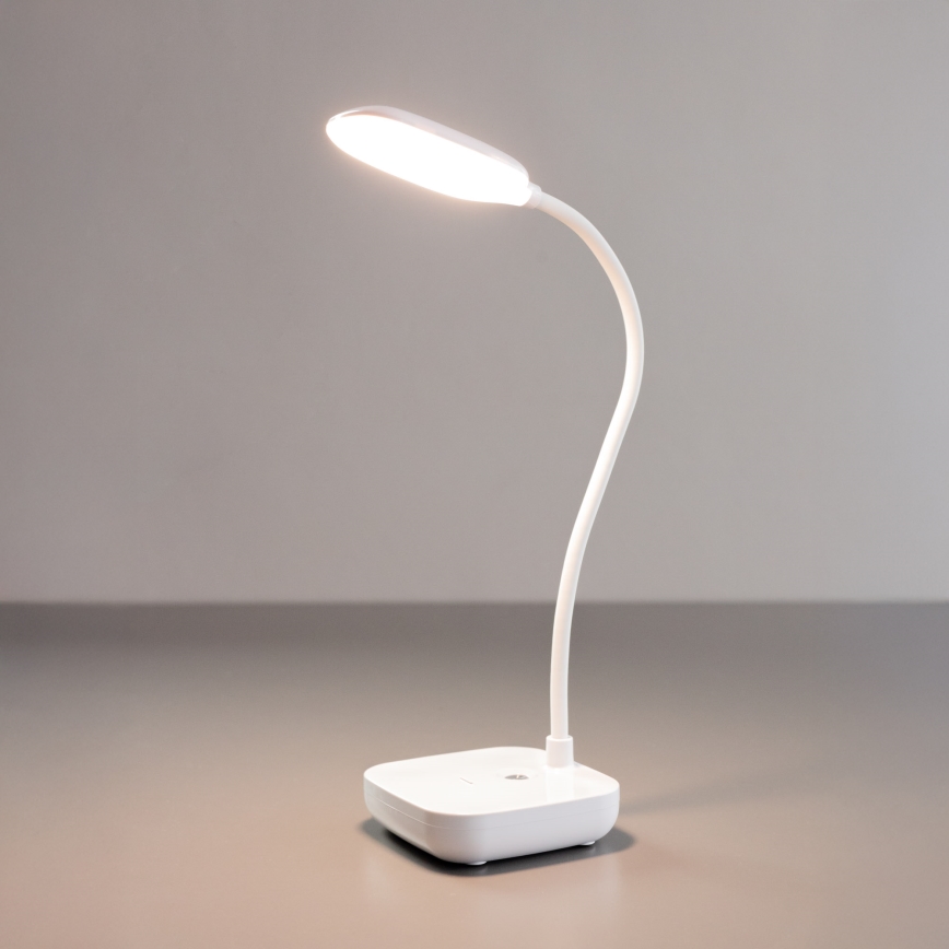 Zuma Line - LED Акумулаторен настолна лампа LED/7W/1200 mAh 3000/4500/6000K CRI 90 бял