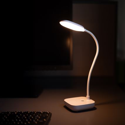 Zuma Line - LED Акумулаторен настолна лампа LED/7W/1200 mAh 3000/4500/6000K CRI 90 бял
