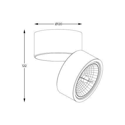 Zuma Line - Точково осветително тяло 1xGU10-ES111/15W/230V бяло