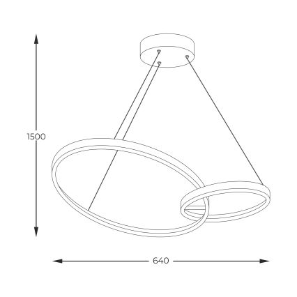 Zuma Line - LED Пендел LED/36W/230V 3000/4000/6000K златист