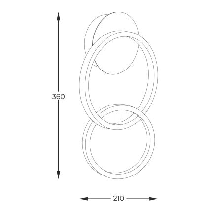 Zuma Line - LED аплик LED/18W/230V 3000/4000/6000K златист