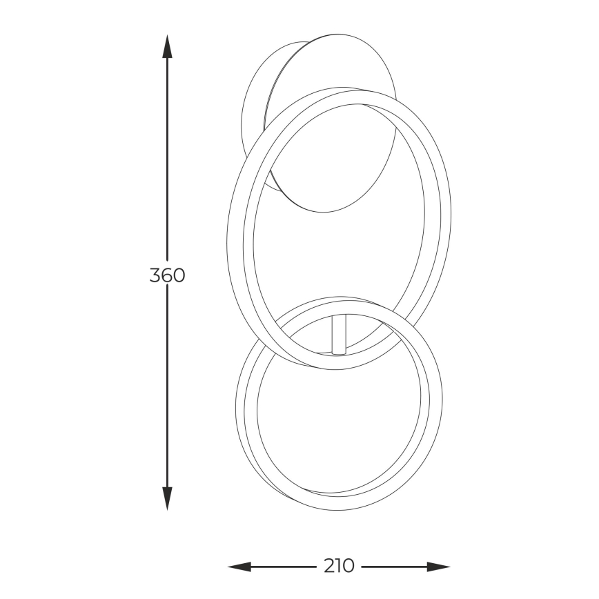 Zuma Line - LED аплик LED/18W/230V 3000/4000/6000K златист