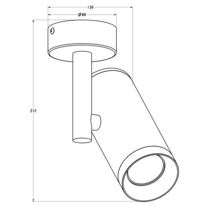 Zuma Line - Спот 1xGU10/50W/230V черен
