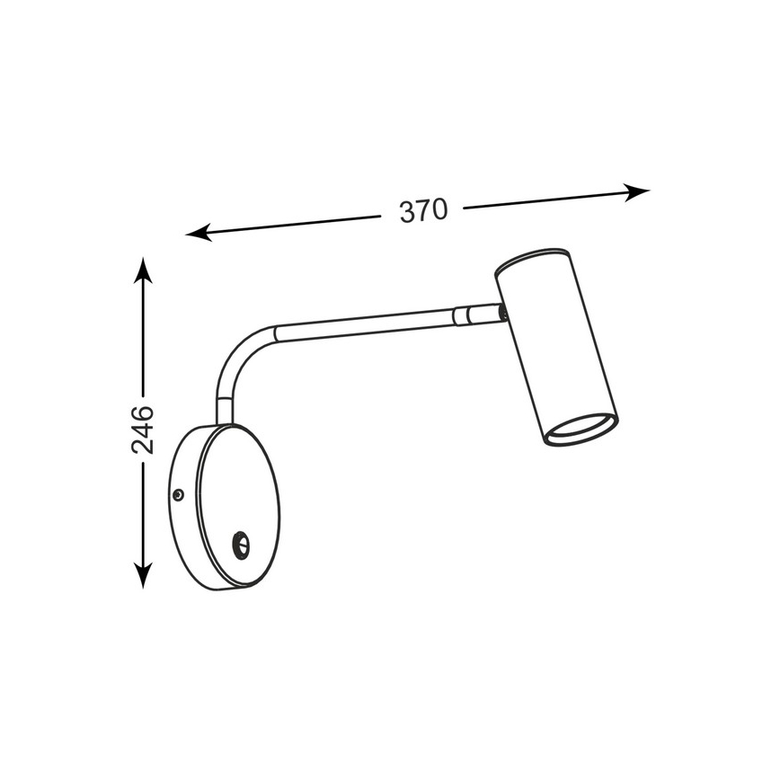 Zuma Line - Аплик 1xGU10/50W/230V черен