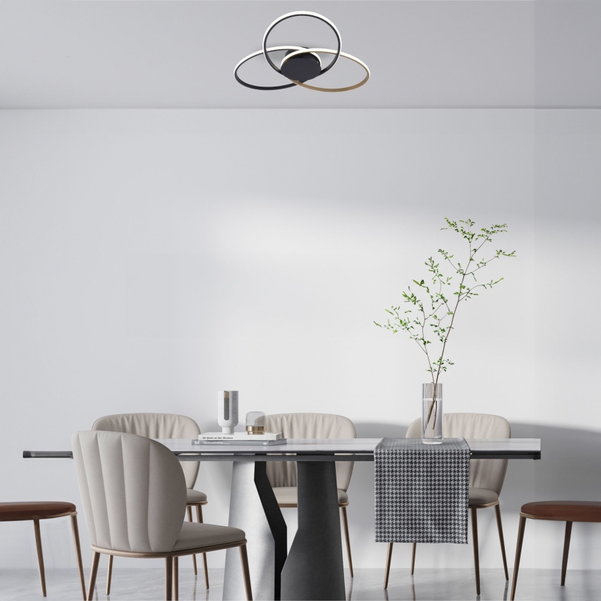 Zuma Line - LED Плафониера LED/60W/230V 3000/4000/6000K черен/златист
