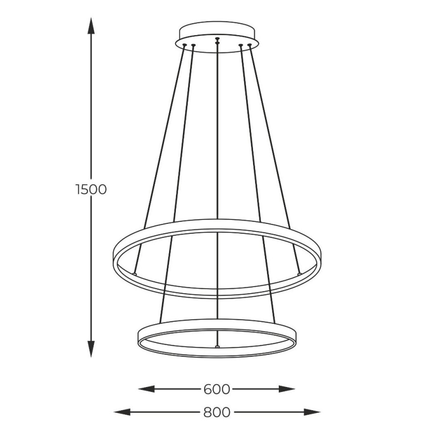 Zuma Line - LED Пендел LED/60W/230V 3000/4000/6000K Ø 80 cm златист