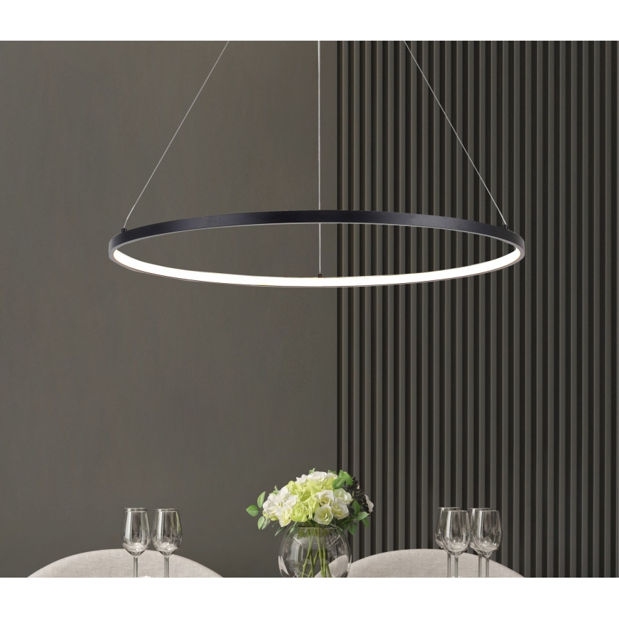 Zuma Line - LED полилей на кабел LED/36W/230V 3000/4000/6000K диаметър 80 cm черен