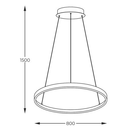 Zuma Line - LED Пендел LED/36W/230V 3000/4000/6000K Ø 80 см златист