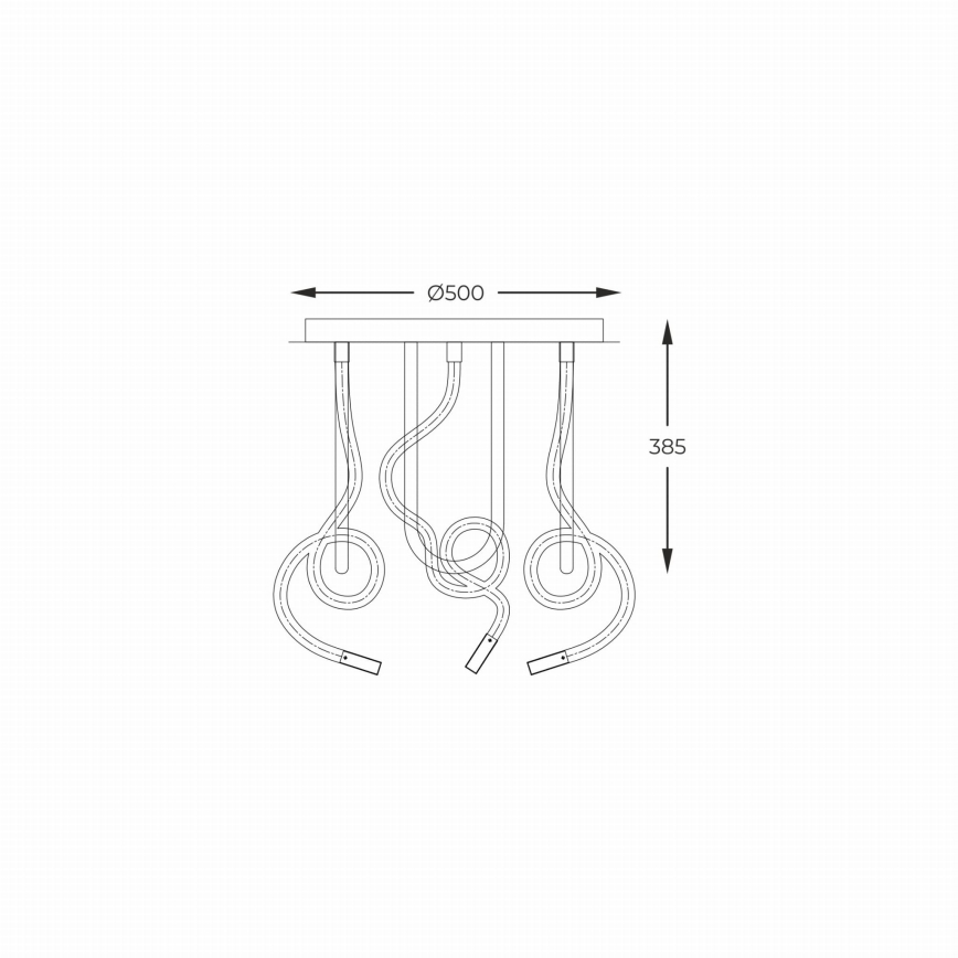 Zuma Line - LED Полилей за повърхностен монтаж LED/45W/230V 3000/4000/6000K черен
