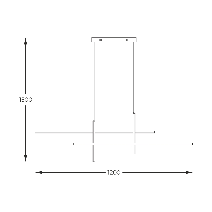 Zuma Line - LED Пендел LED/42W/230V 3000/4000/6000K златист