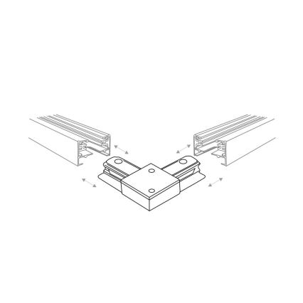 Zuma Line - Спот за релсова система 6xGU10/10W/230V черен + аксесоари за релса