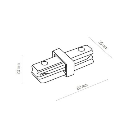 Zuma Line - Спот за релсова система 8xGU10/10W/230V черен + аксесоари за релса